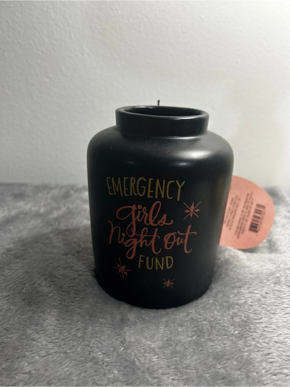 Hallmark Emergency Girls Night Out Fund Black Ceramic Jar
